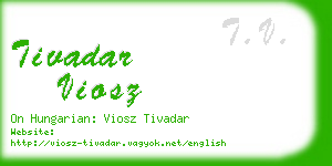 tivadar viosz business card